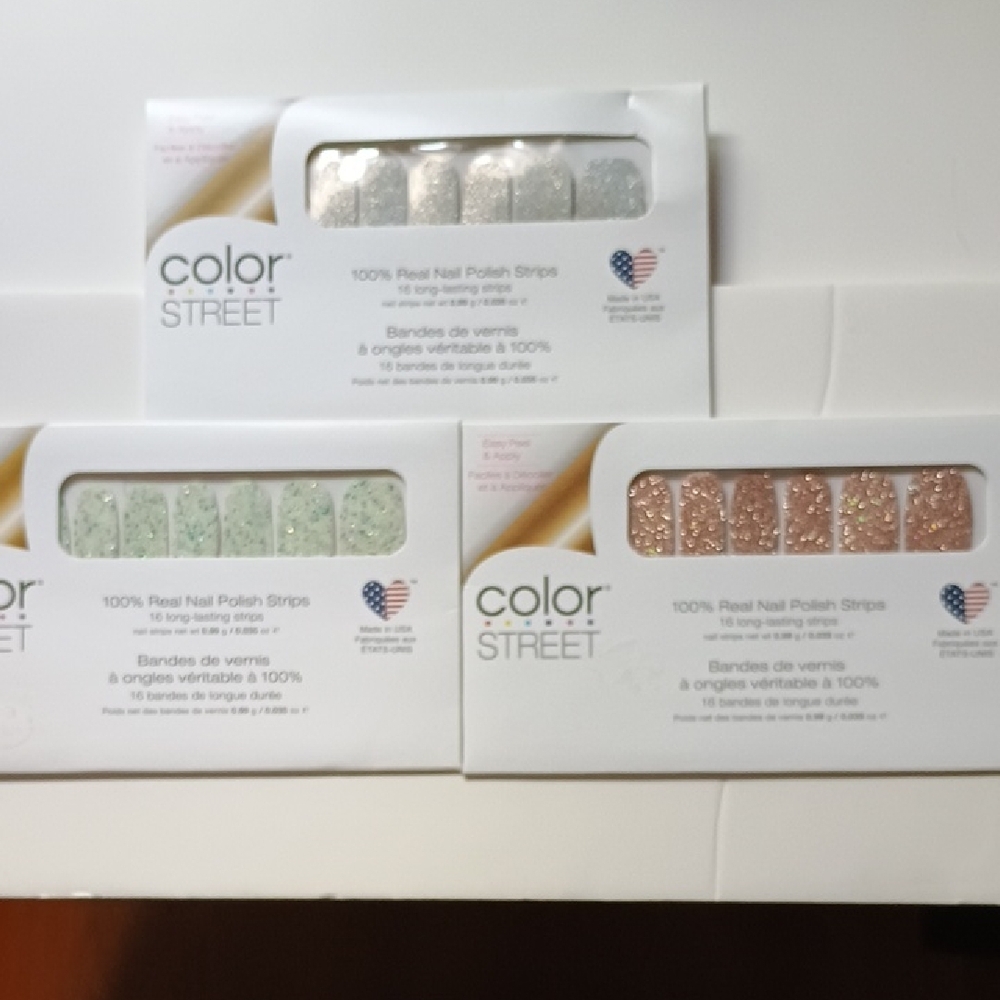 Color Street Glitter Nail Strips Trio